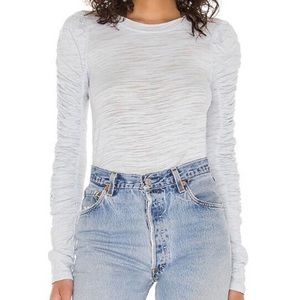 NWT We the Free by Free People FP Natasha Ruched Long Sleeve Tee in Size Medium